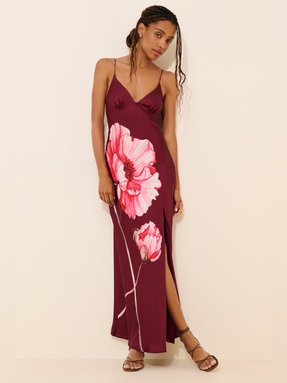Hutch Maroon Slip Dress (New, sealed in bag)
